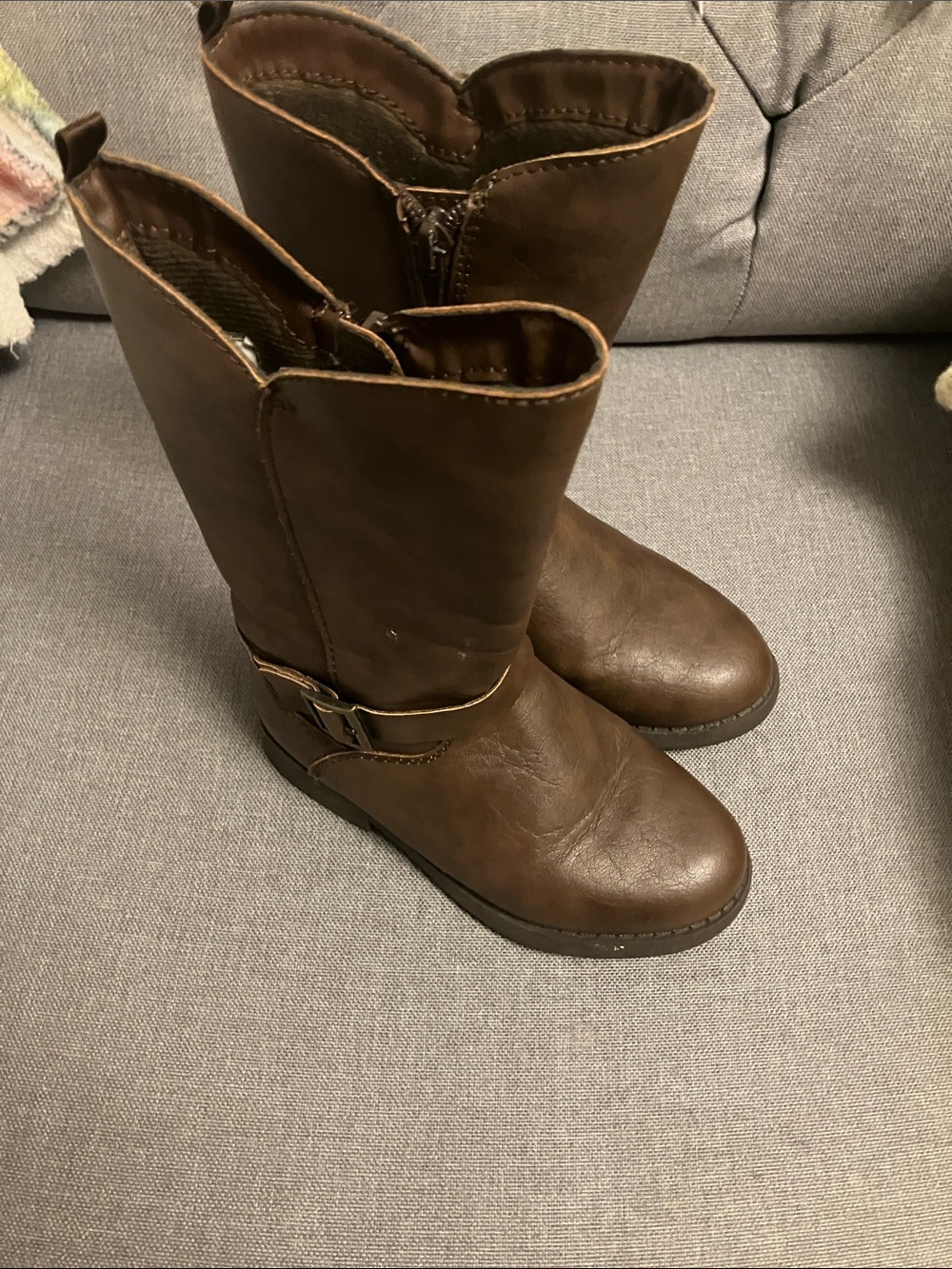 OshKosh B'gosh Brown Girls' Tall Buckle Boots